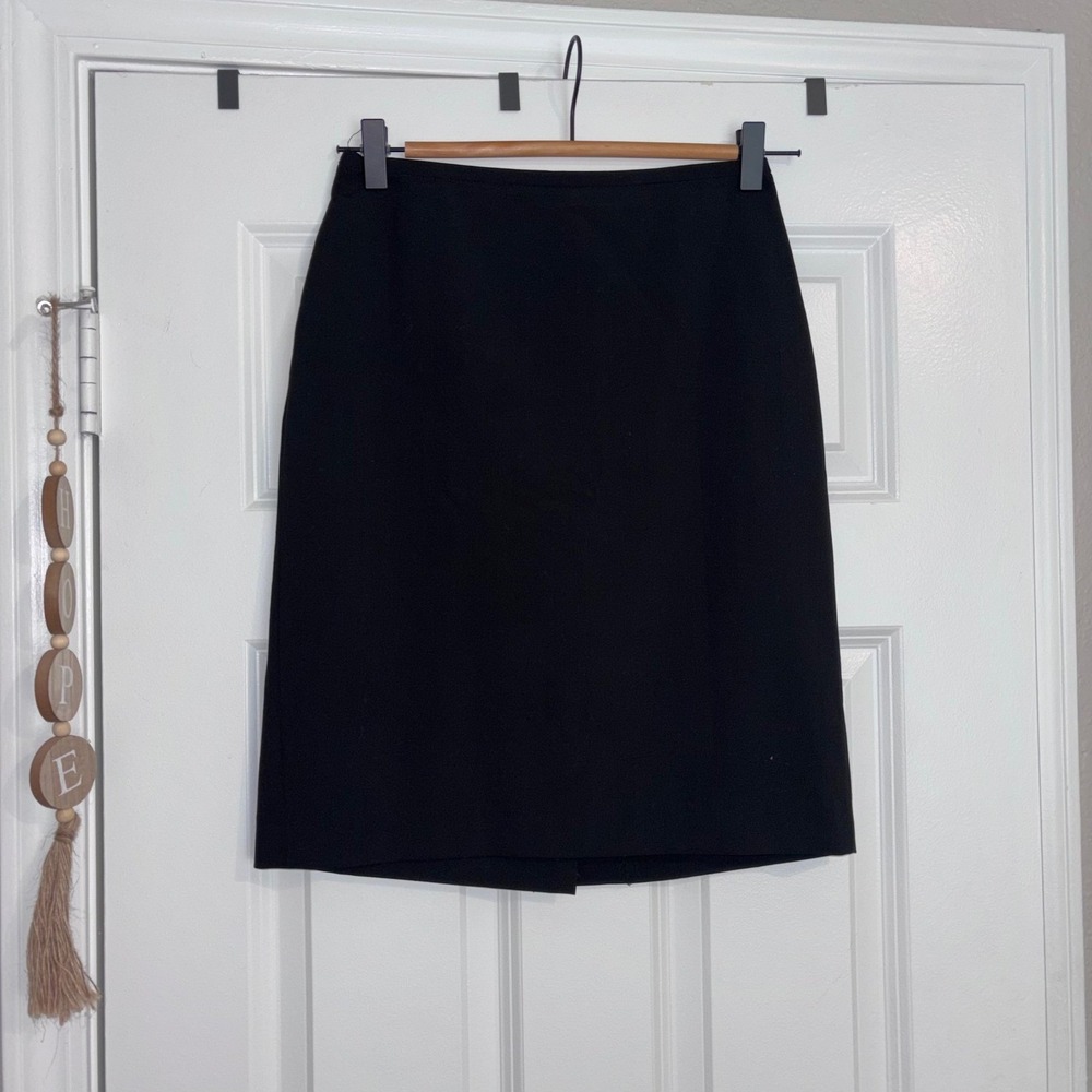 Ann Taylor Loft Women's Classic Knee Length Pencil Suit Skirt Wool Blend Size 2P